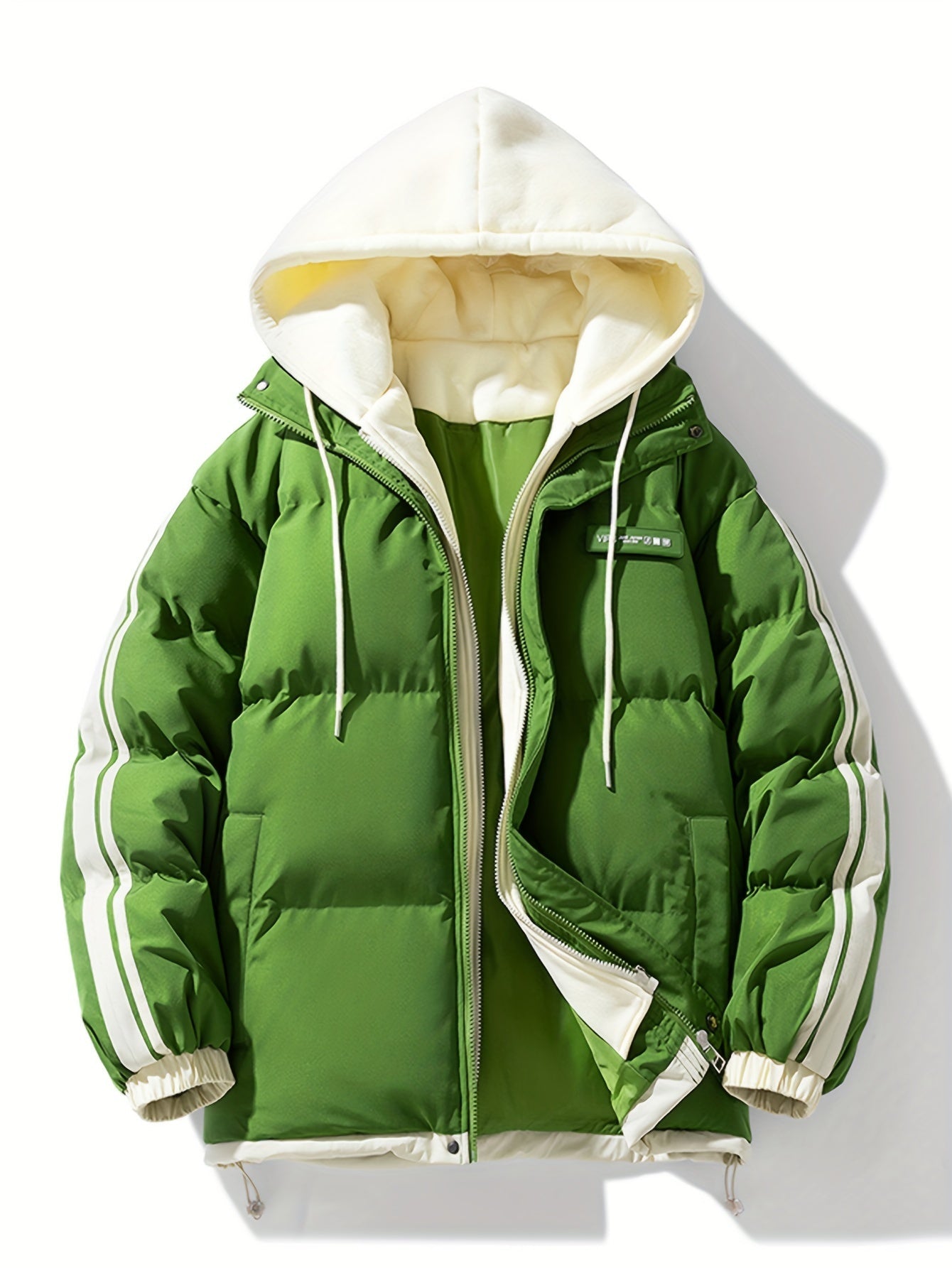 Warm Puffer Jacket For Women With Hood