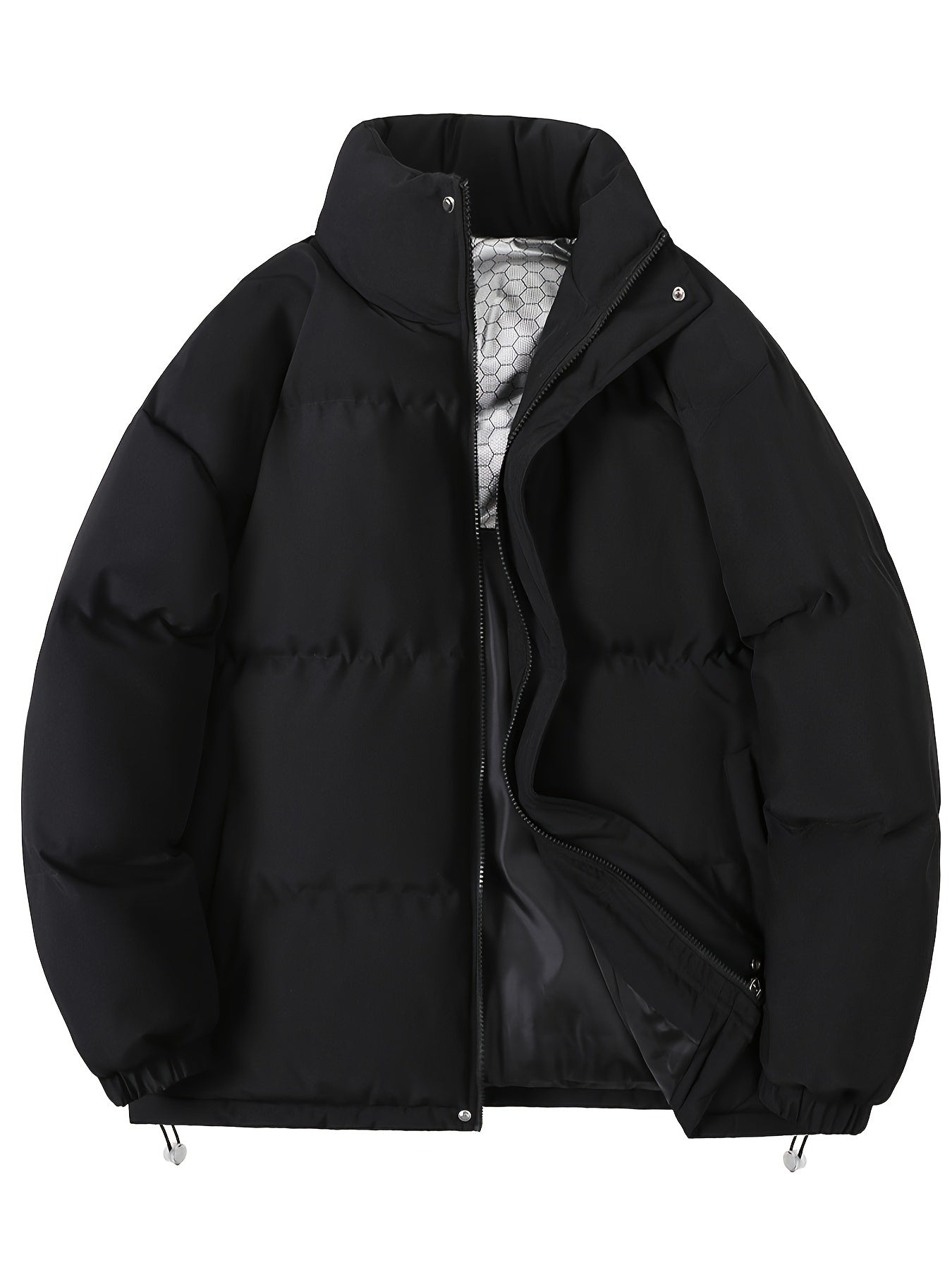 Cozy Fleece Lined Mens Winter Coat with Pockets