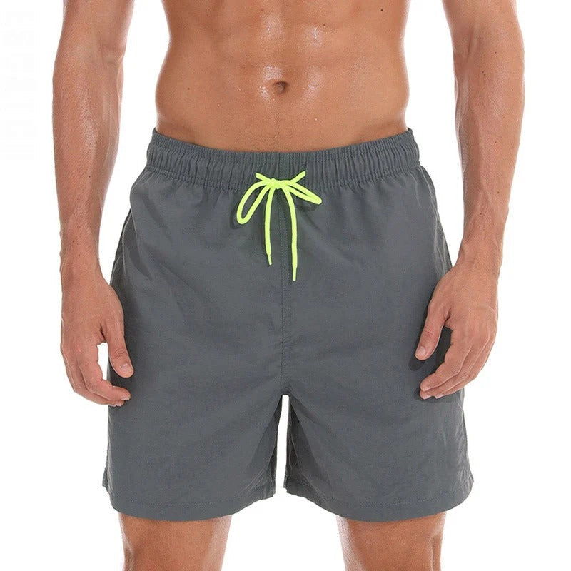 Classic Swim Shorts with Contrast Drawstring