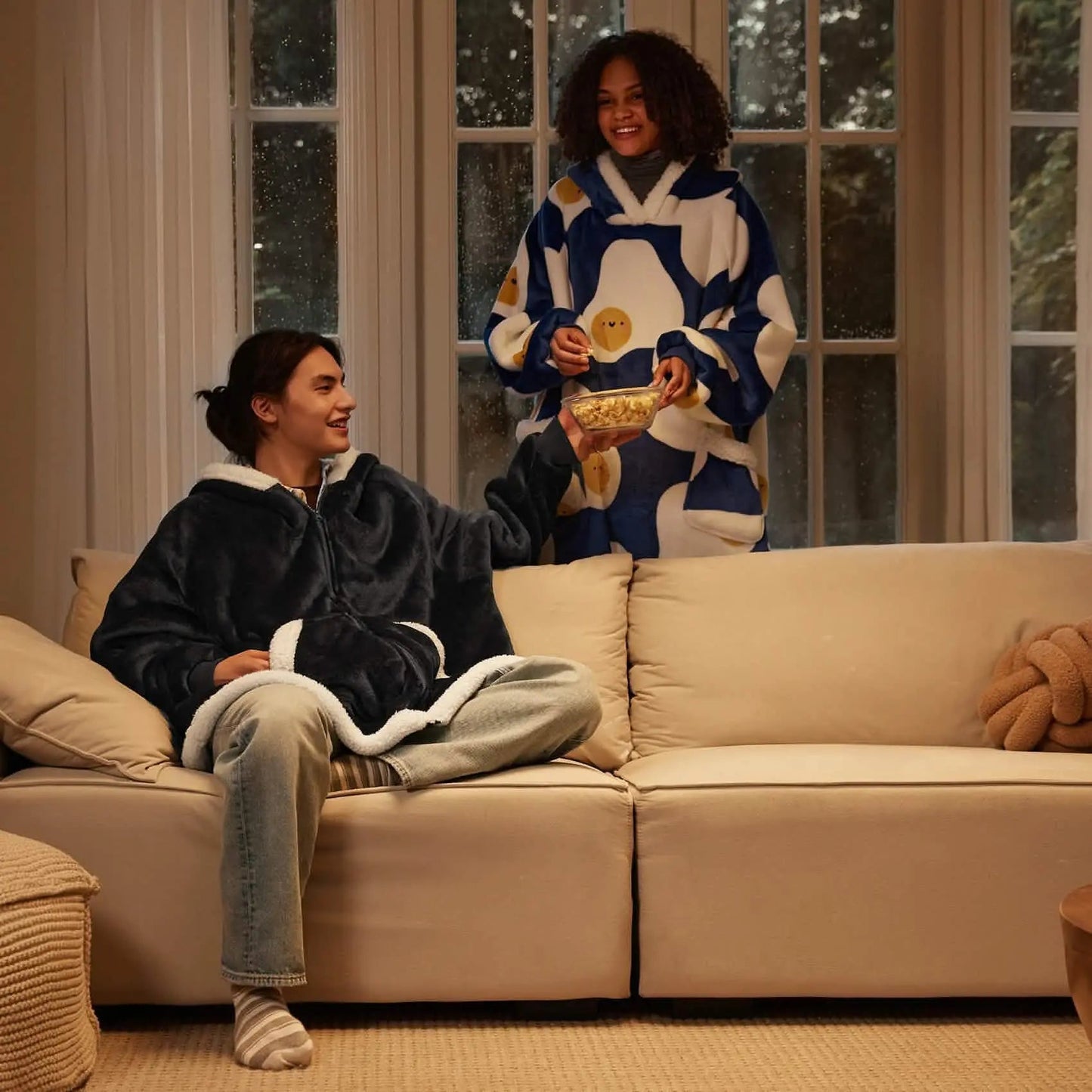 CozyHaven | Sherpa Fleece Wearable Blanket Hoodie – Zippered, Warm & Ultra-Soft