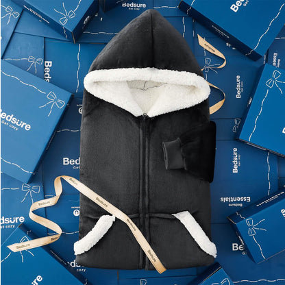 CozyHaven | Sherpa Fleece Wearable Blanket Hoodie – Zippered, Warm & Ultra-Soft