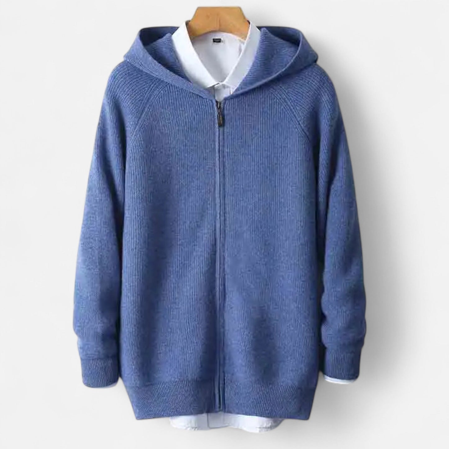 Cozy Mens Knit Hooded Sweatshirt