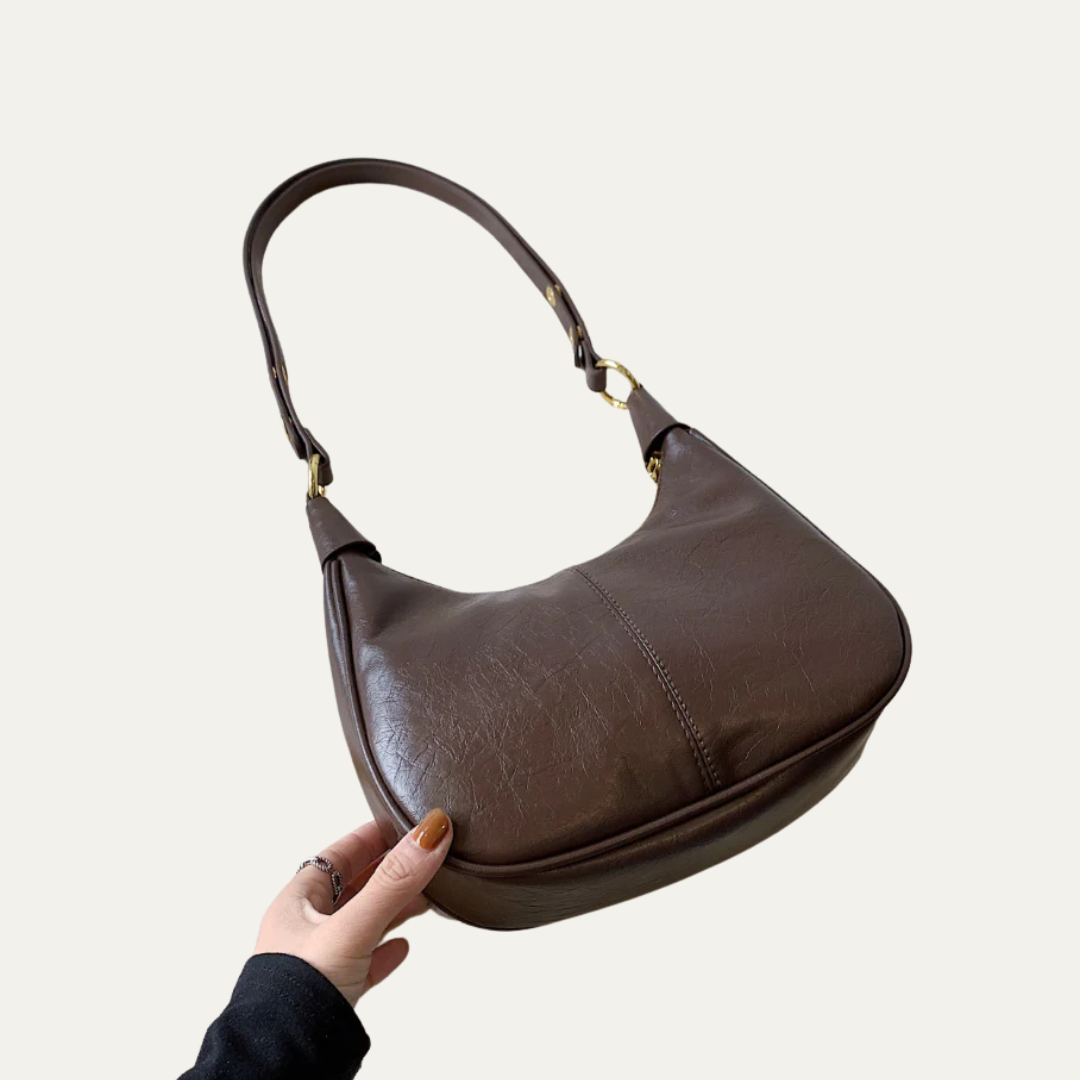 Women’s Crescent Faux Leather Shoulder Bag