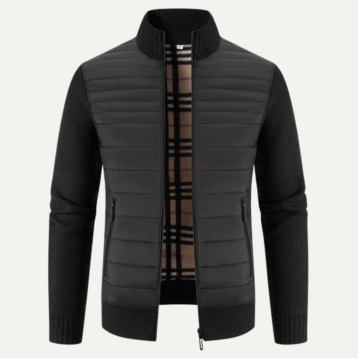 The Cardiff Men's Knit Winter Fleece Jacket – British Elegance