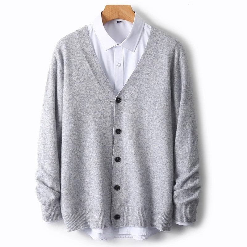 Classic Men's Button Front Sweater Cardigan