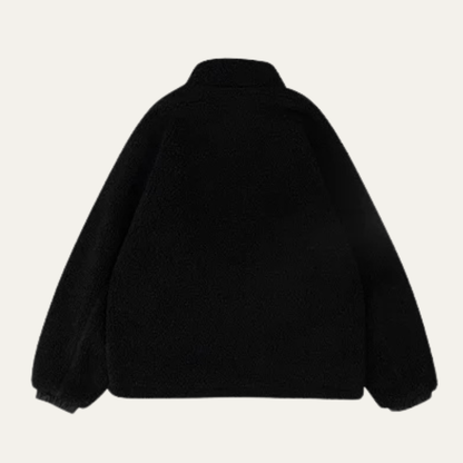 The Bormio Men's Warm Faux Fur Zip Up Fleece Jacket with Pockets