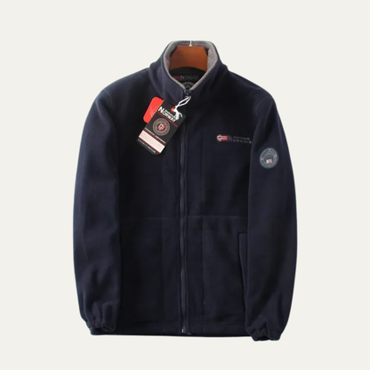 The Siracusa Men's Casual Warm Sherpa Lined Zip Up Fleece Jacket
