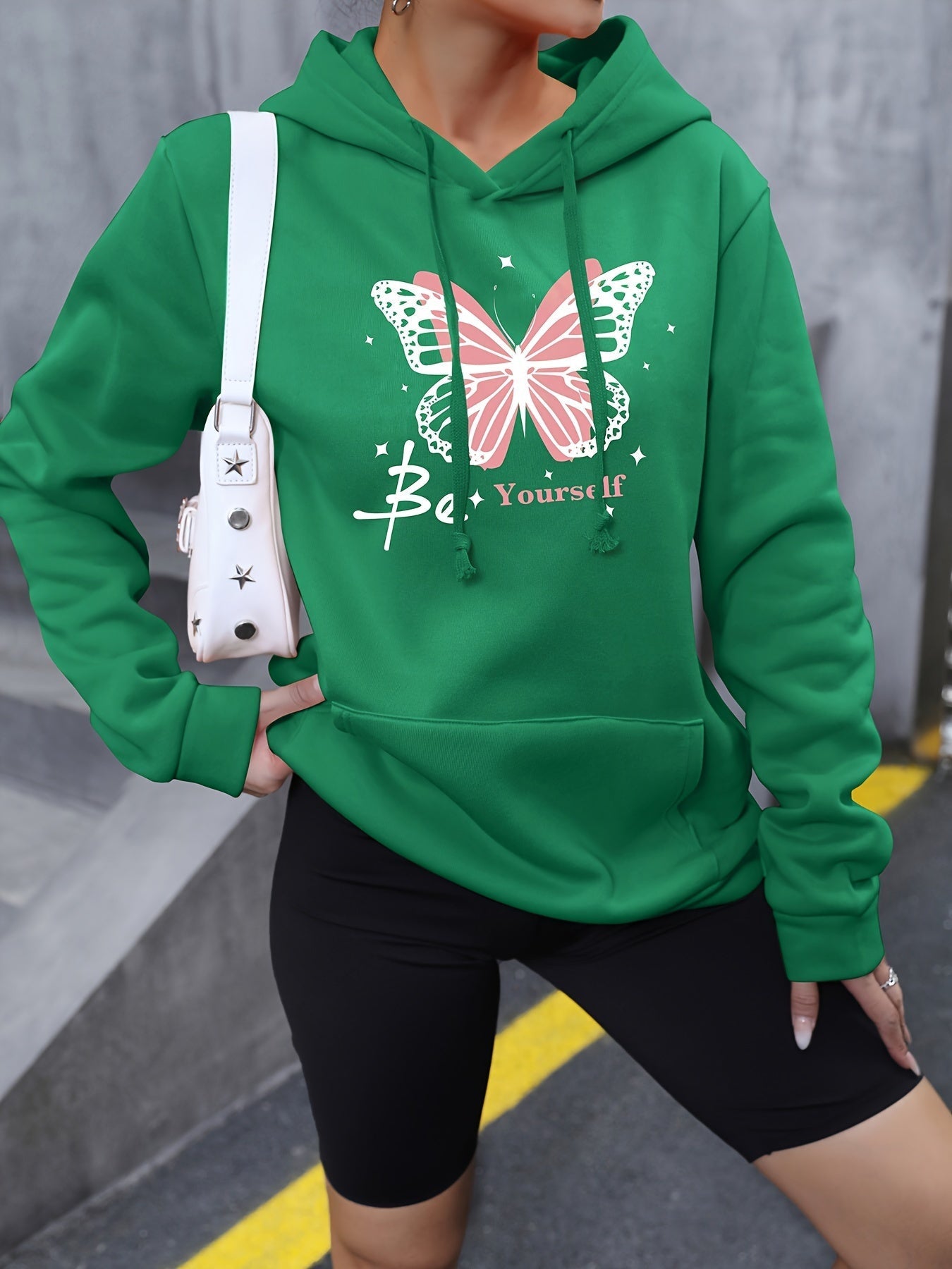 Comfy Women's Loose Fit Hoodie with Fun Graphic Pocket