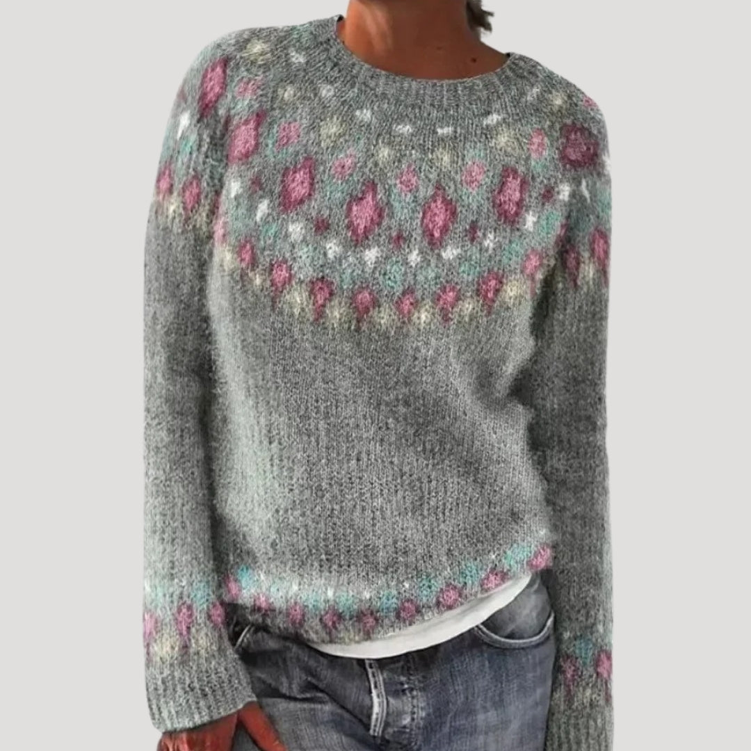 Warm Crew Neck Winter Sweater for Women