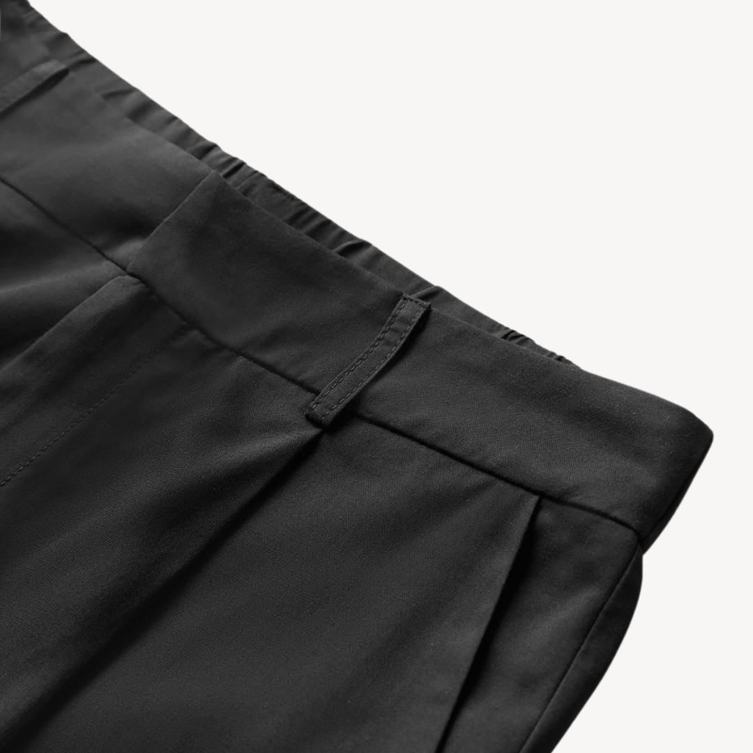 Women's Polyester Pleated Wide Leg Pants
