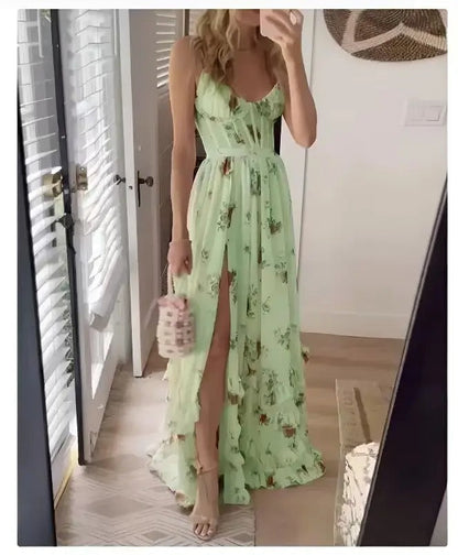 Zara | Beautiful Flower Long Evening Dress