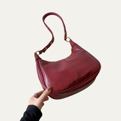 Women’s Crescent Faux Leather Shoulder Bag