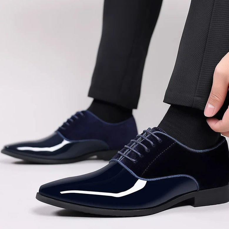 Luxury Black Formal Men's Leather Dress Shoes - BritishElegance