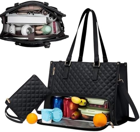 2-in-1 Insulated Lunch & Laptop Tote for Work & Travel