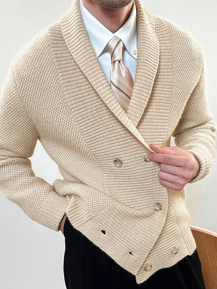 Classic British Cardigan with Shawl Collar - BritishElegance