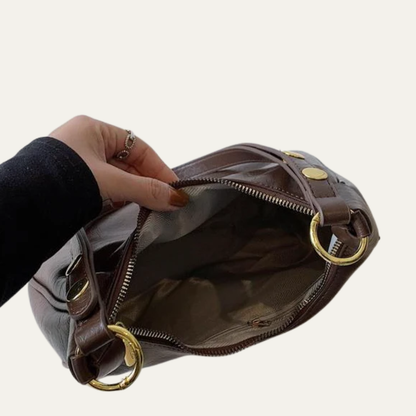 Women’s Crescent Faux Leather Shoulder Bag