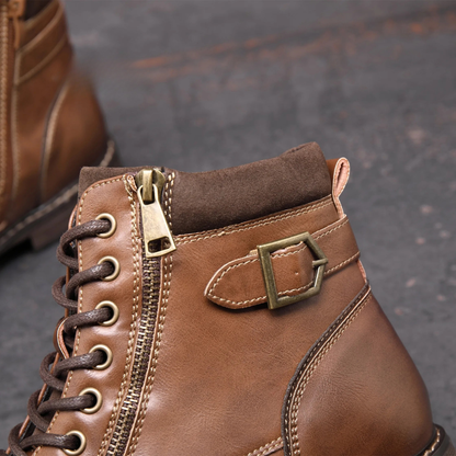 The Brescia Men’s Casual Vintage Leather Ankle Boots