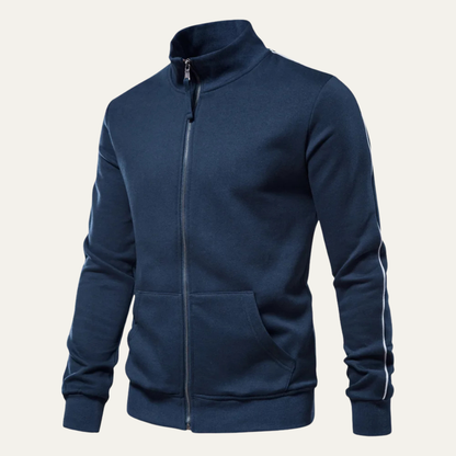 The Linosa Men's Zip Up Slim Fit Cotton Casual Jacket