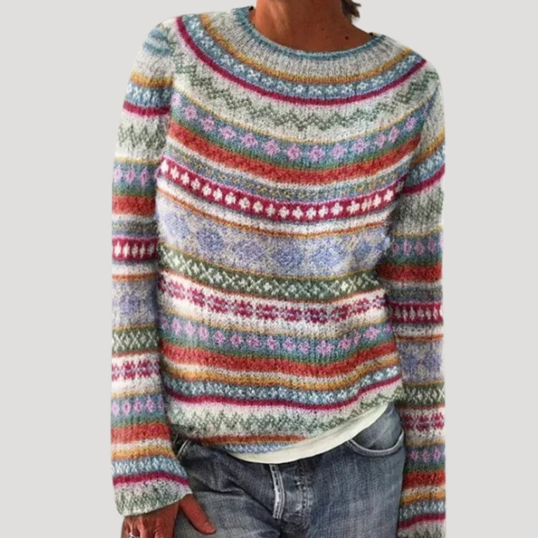 Warm Crew Neck Winter Sweater for Women