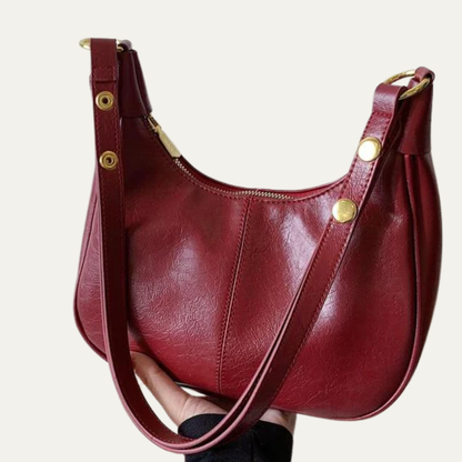 Women’s Crescent Faux Leather Shoulder Bag