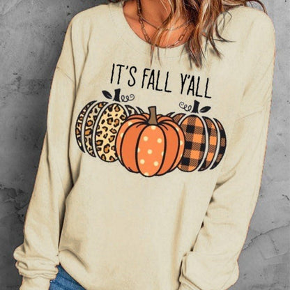 Fall Fashion Pumpkin Graphic Sweatshirt - BritishElegance