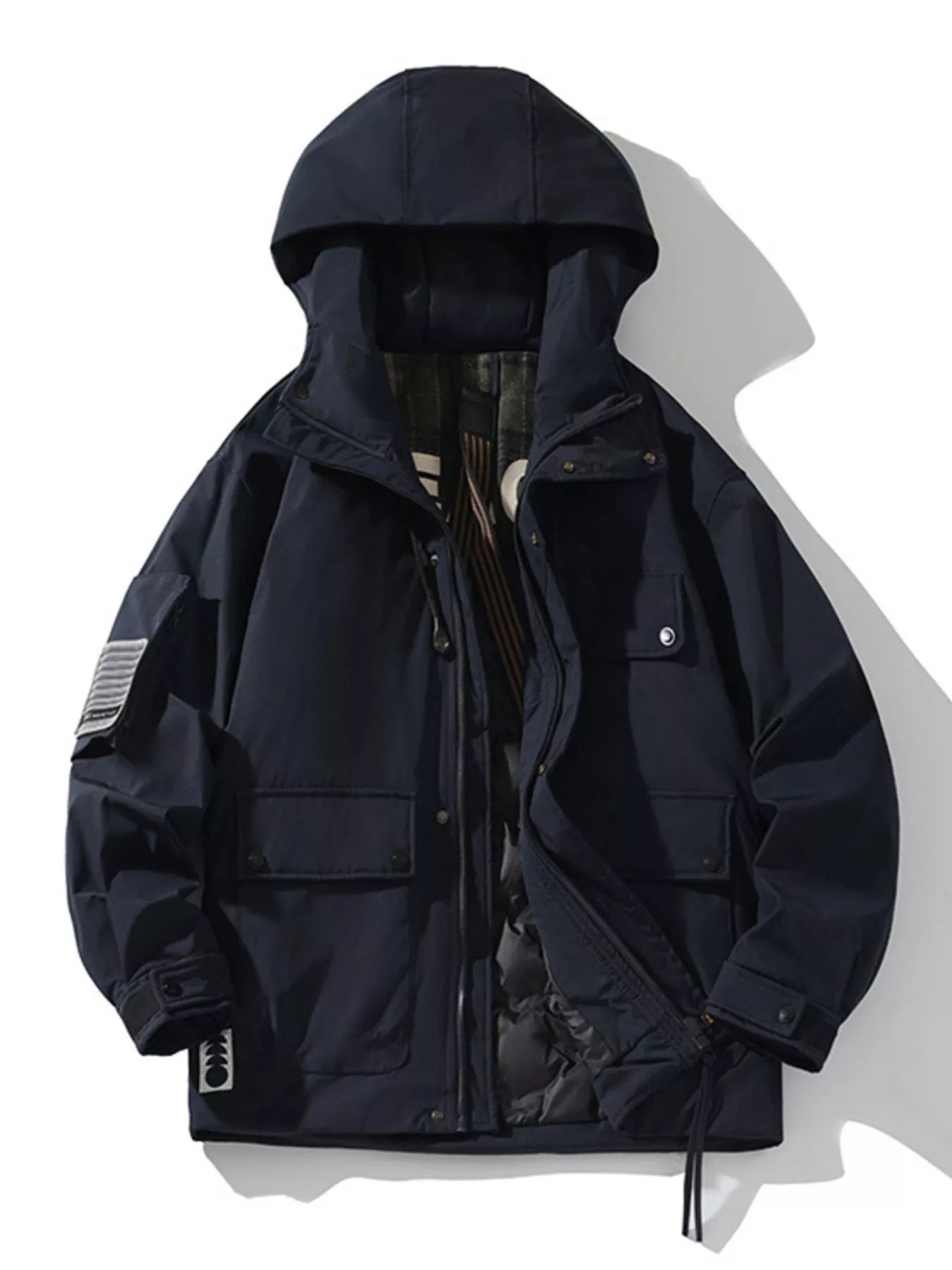 Large Size Mens Fleece Hoodie Jacket - BritishElegance