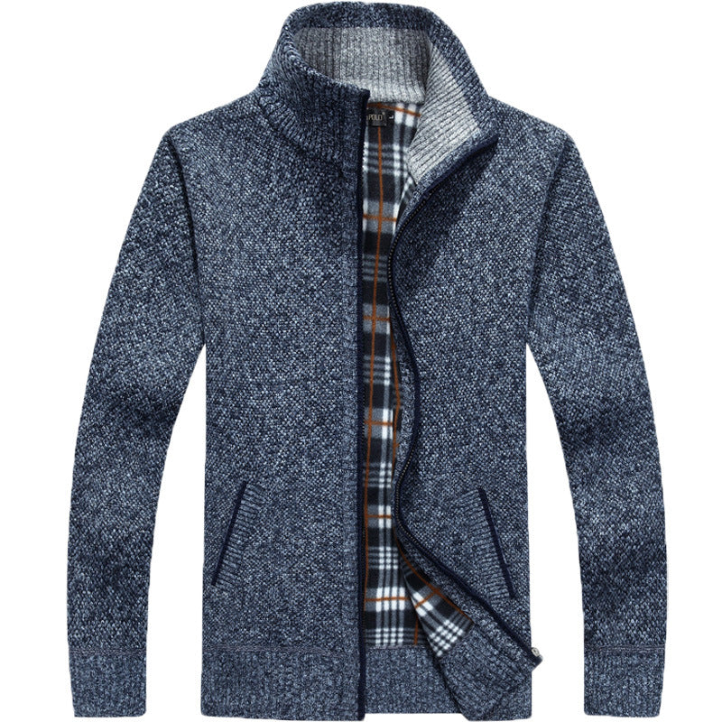 Warm Men's Zip Up Sweater Jacket
