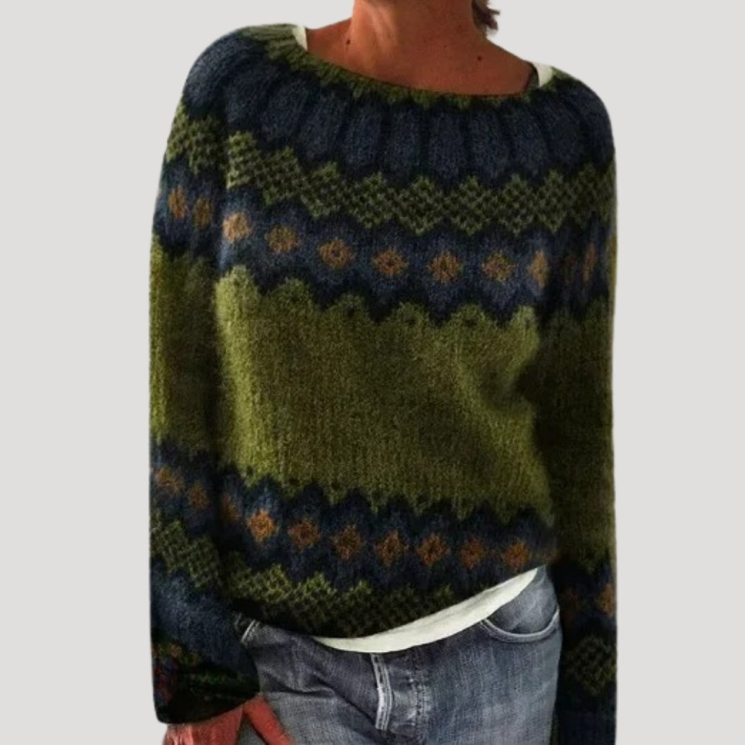 Warm Crew Neck Winter Sweater for Women