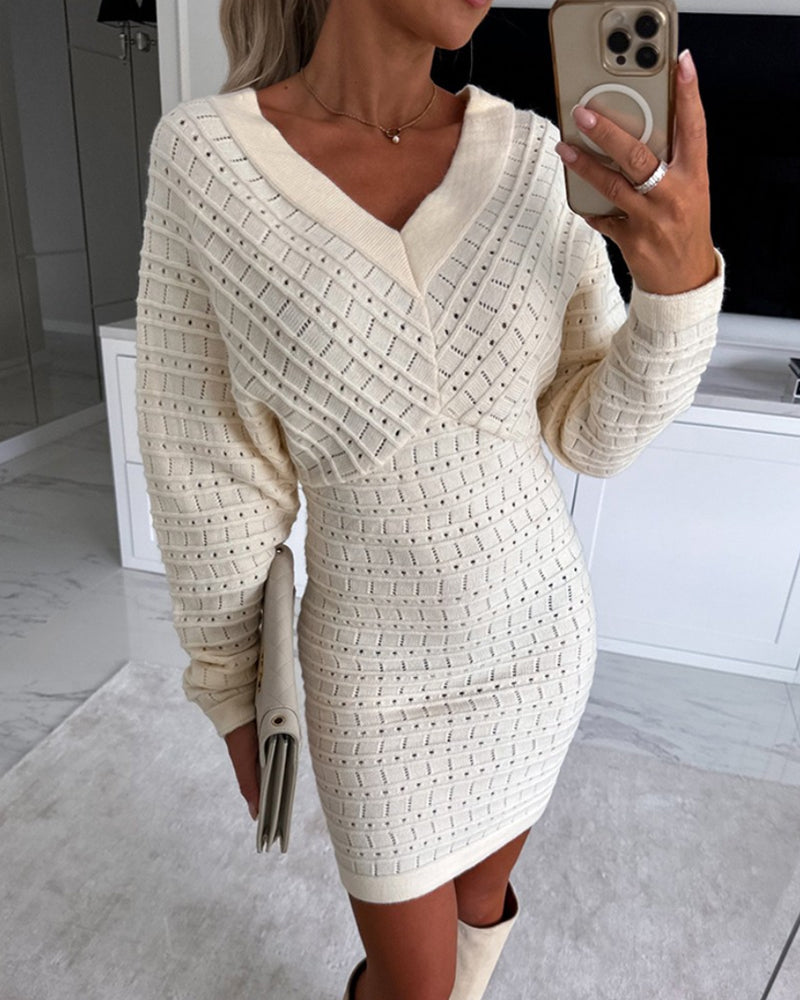 Lightweight Women's Casual Sweater Dress - BritishElegance