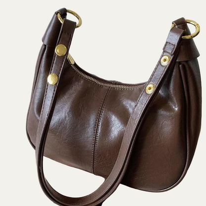 Women’s Crescent Faux Leather Shoulder Bag