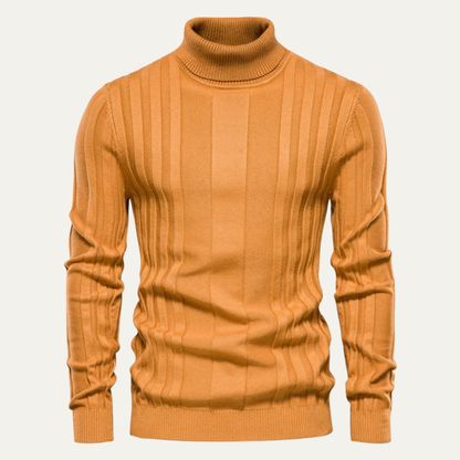 The Norwich Men’s Slim Fit Turtleneck Ribbed Jumper