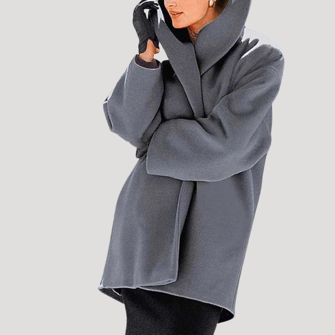 Luxurious Large Wool Coat for Women - Plush Edition