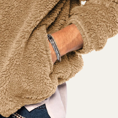 The Firenze Men’s Soft Plush Double Sided Fleece Warm Jacket