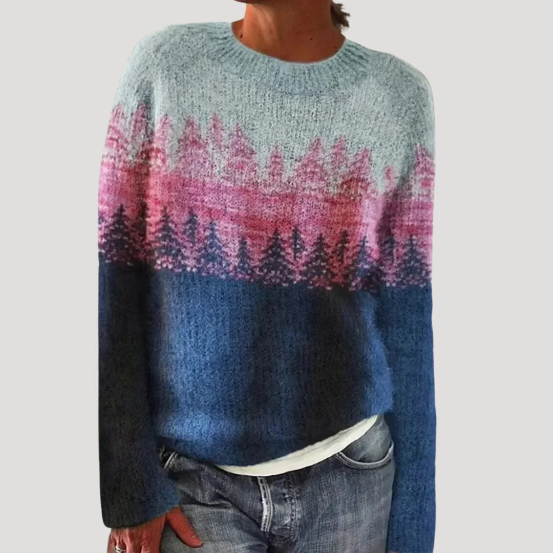 Warm Crew Neck Winter Sweater for Women