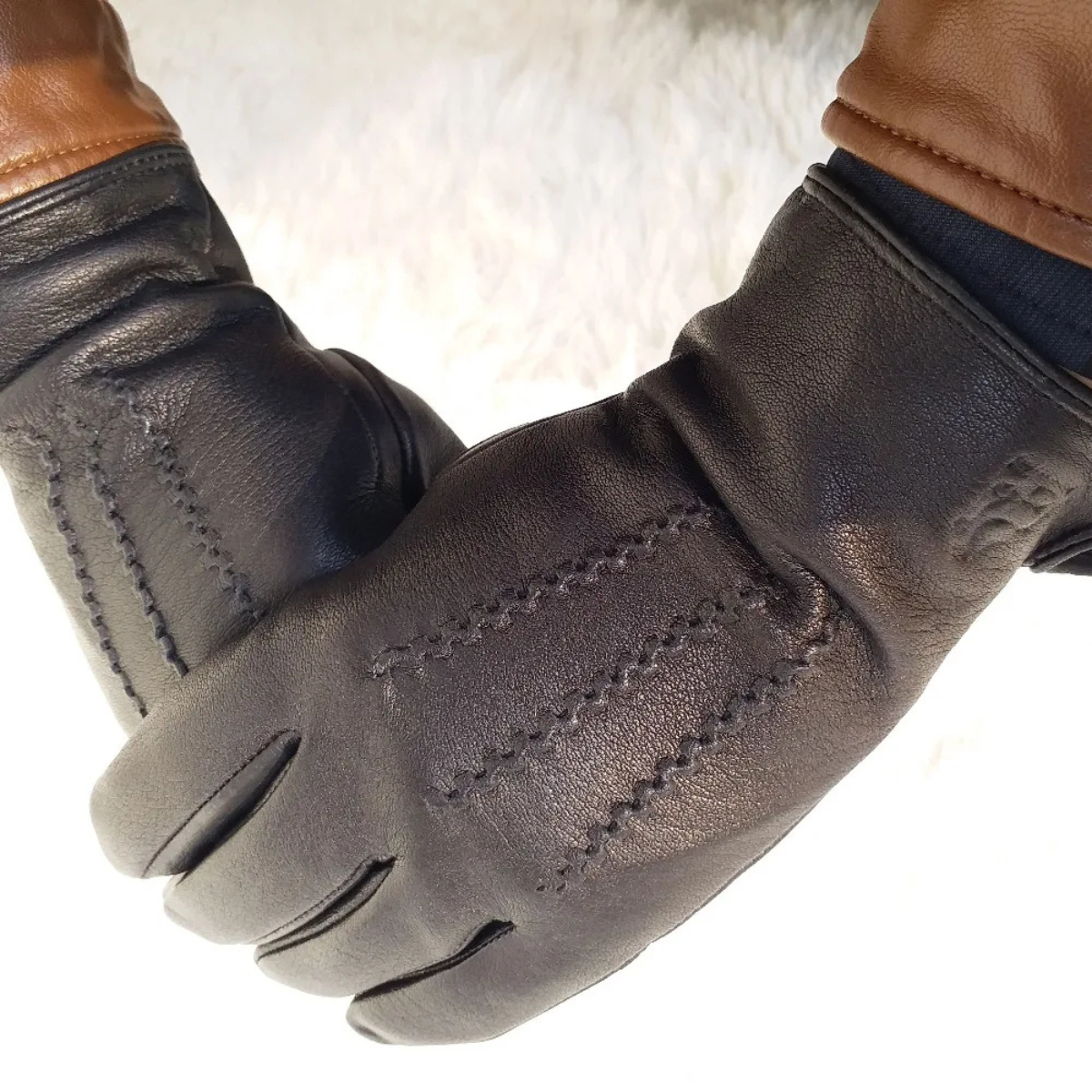 The Hartley Men’s Leather Winter Warm Gloves