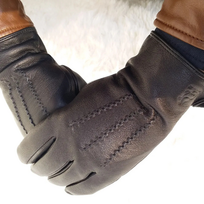 The Hartley Men’s Leather Winter Warm Gloves