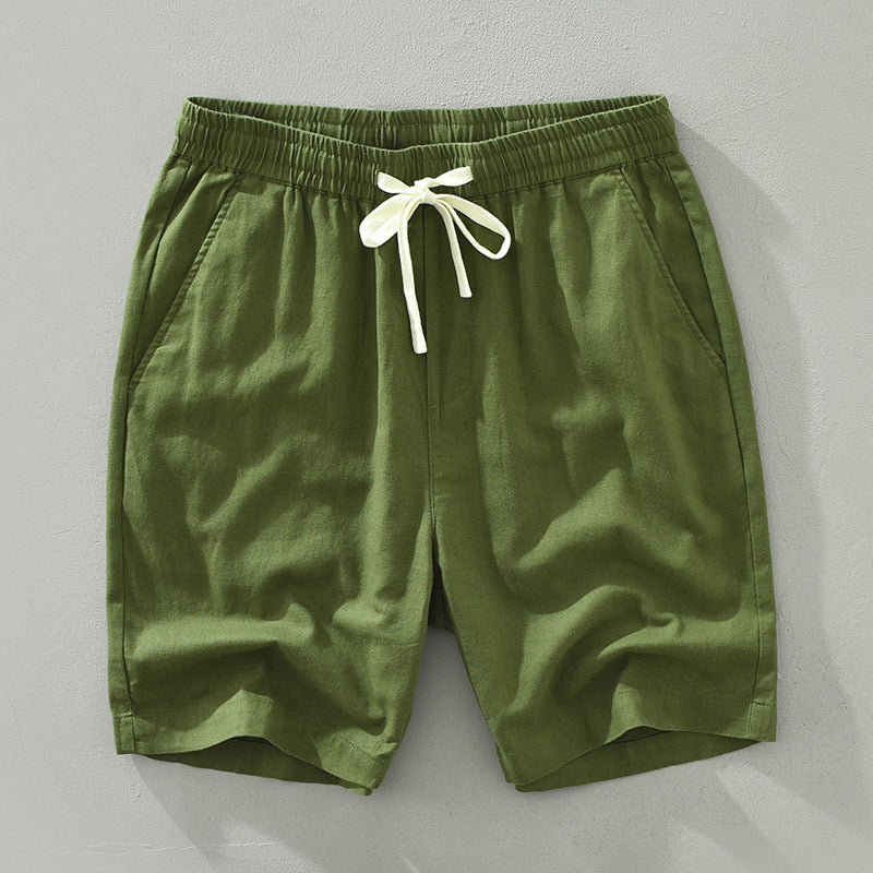 Relaxed Fit Mens Linen Beach Shorts