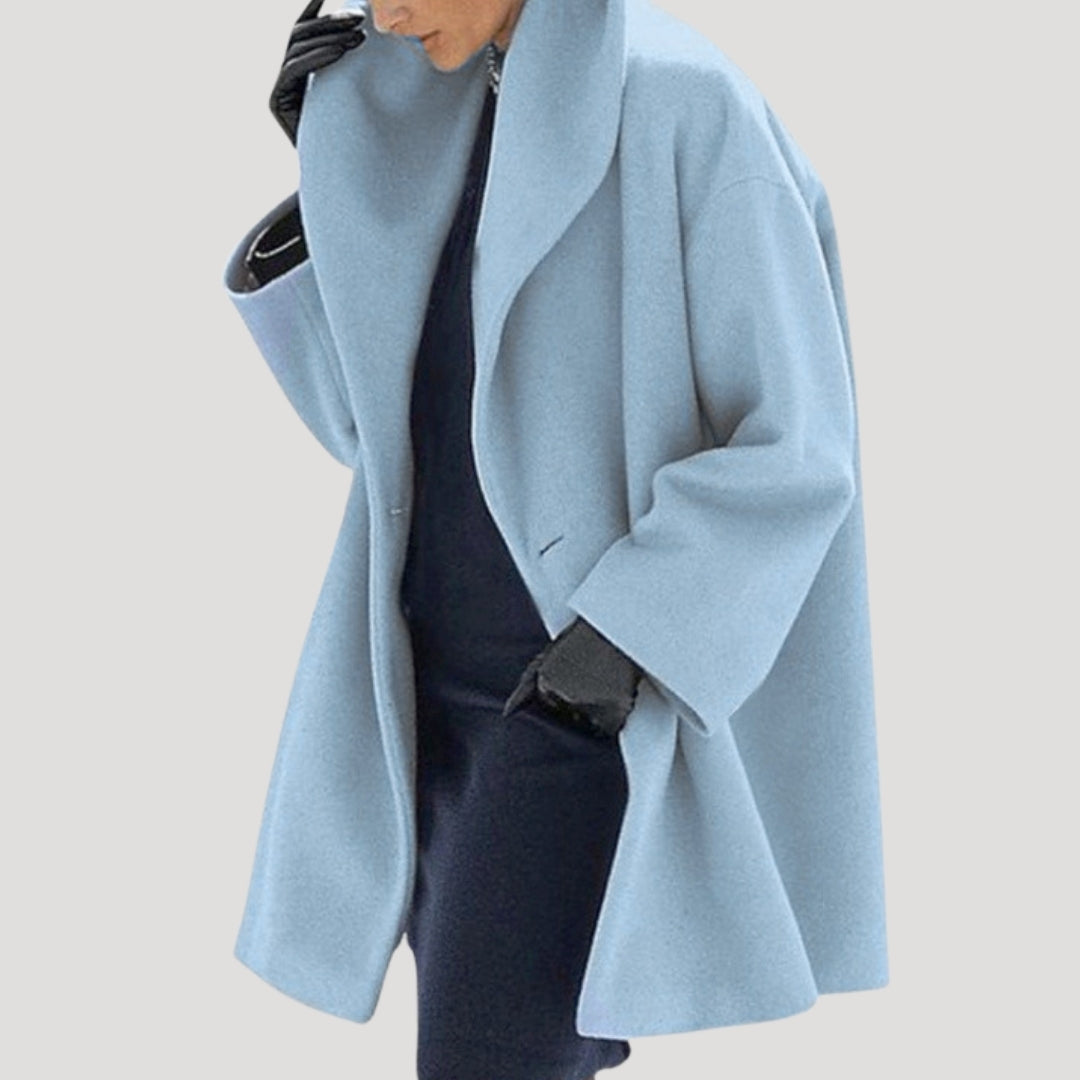 Luxurious Large Wool Coat for Women - Plush Edition