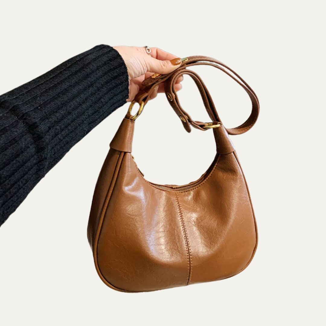 Women’s Crescent Faux Leather Shoulder Bag
