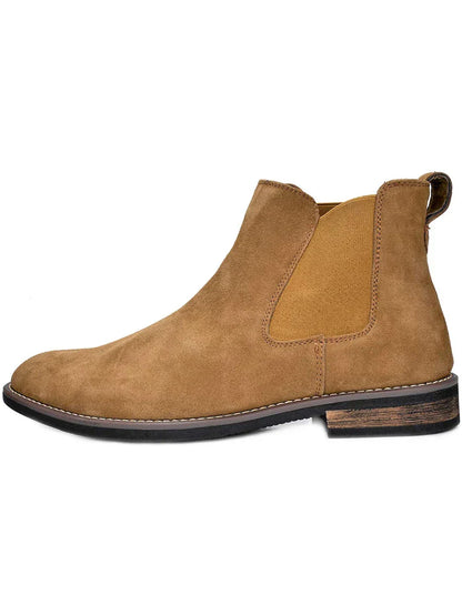 Men’s Rugged Casual Chelsea Boots with Thick Sole