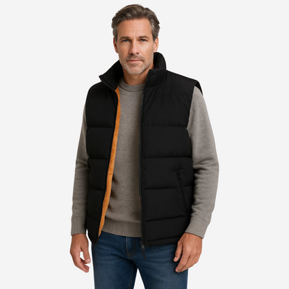 Men's thermal body warmer lined with stand-up collar – Arne