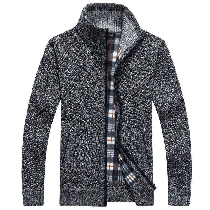 Warm Men's Zip Up Sweater Jacket