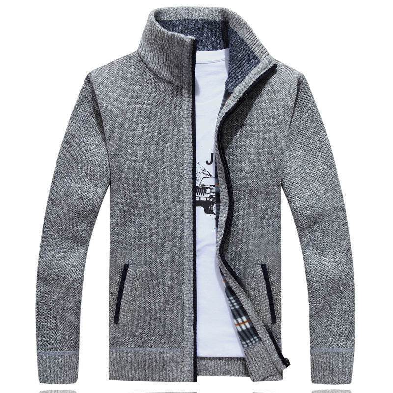 Warm Men's Zip Up Sweater Jacket