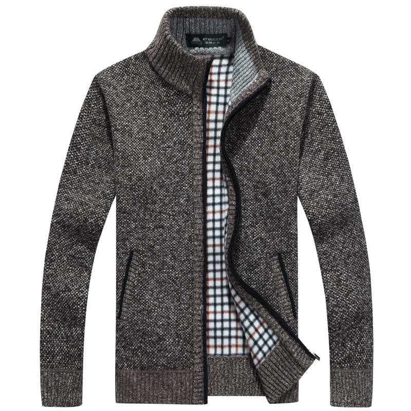 Warm Men's Zip Up Sweater Jacket