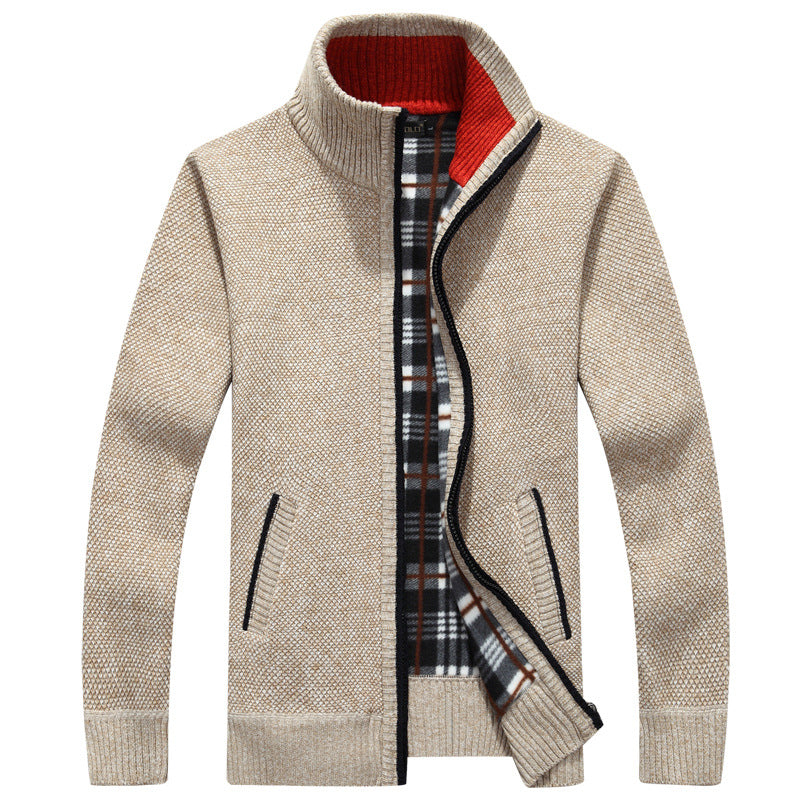 Warm Men's Zip Up Sweater Jacket