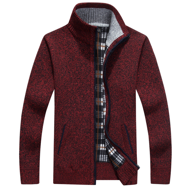 Warm Men's Zip Up Sweater Jacket