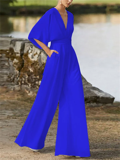 Ladies Loose Fit V Neck Romper