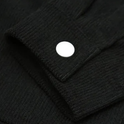 The Barbaresco Men's Corduroy Button Up Coat with Lapel Collar