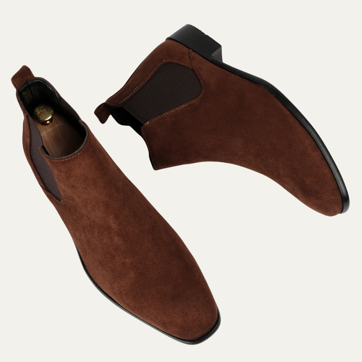 The Canelli Men’s Smart Casual Suede Double Elastic Chelsea Boots