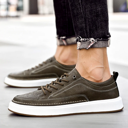 Classic Leather Men's Sneakers - BritishElegance